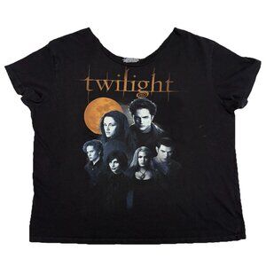 Twilight Movie T Shirt Mens 2XL 23.5x25 Black Short Sleeve 100% Cotton